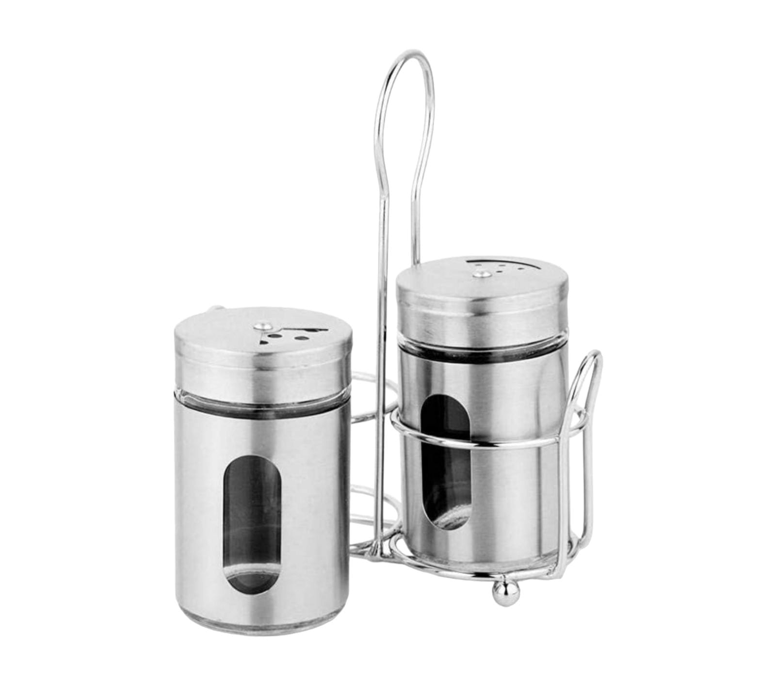 Stainless Steel Salt And Papper Stand Set